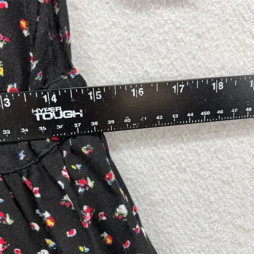 Free People Rare Feelings Maxi Dress Womens Small Black Floral Tiered Boho - Picture 9 of 15